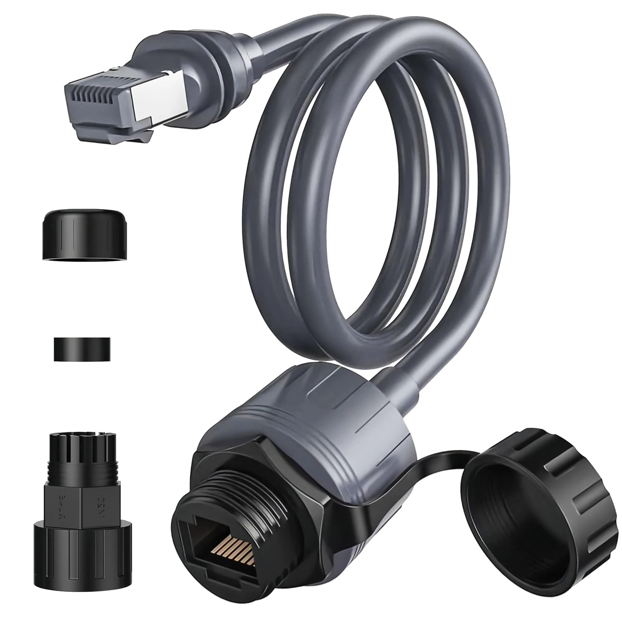 （23AWG）用于Starlink Performance（第三代）适配器，2000Mbps 23AWG线缆，IP68防水保护SPX转RJ45耦合（一组）