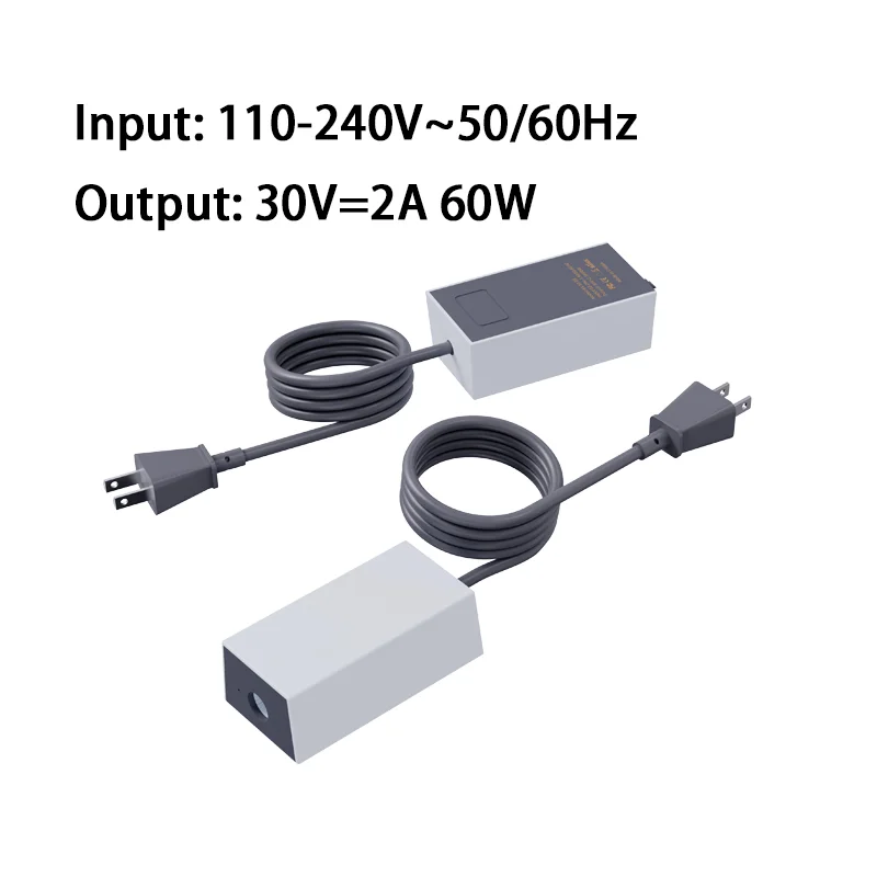 Starlink Mini 60W 电源套件 - 30V/2A 交流/直流适配器，带 12V 车载充电器，防水直流线，适合房车/户外使用