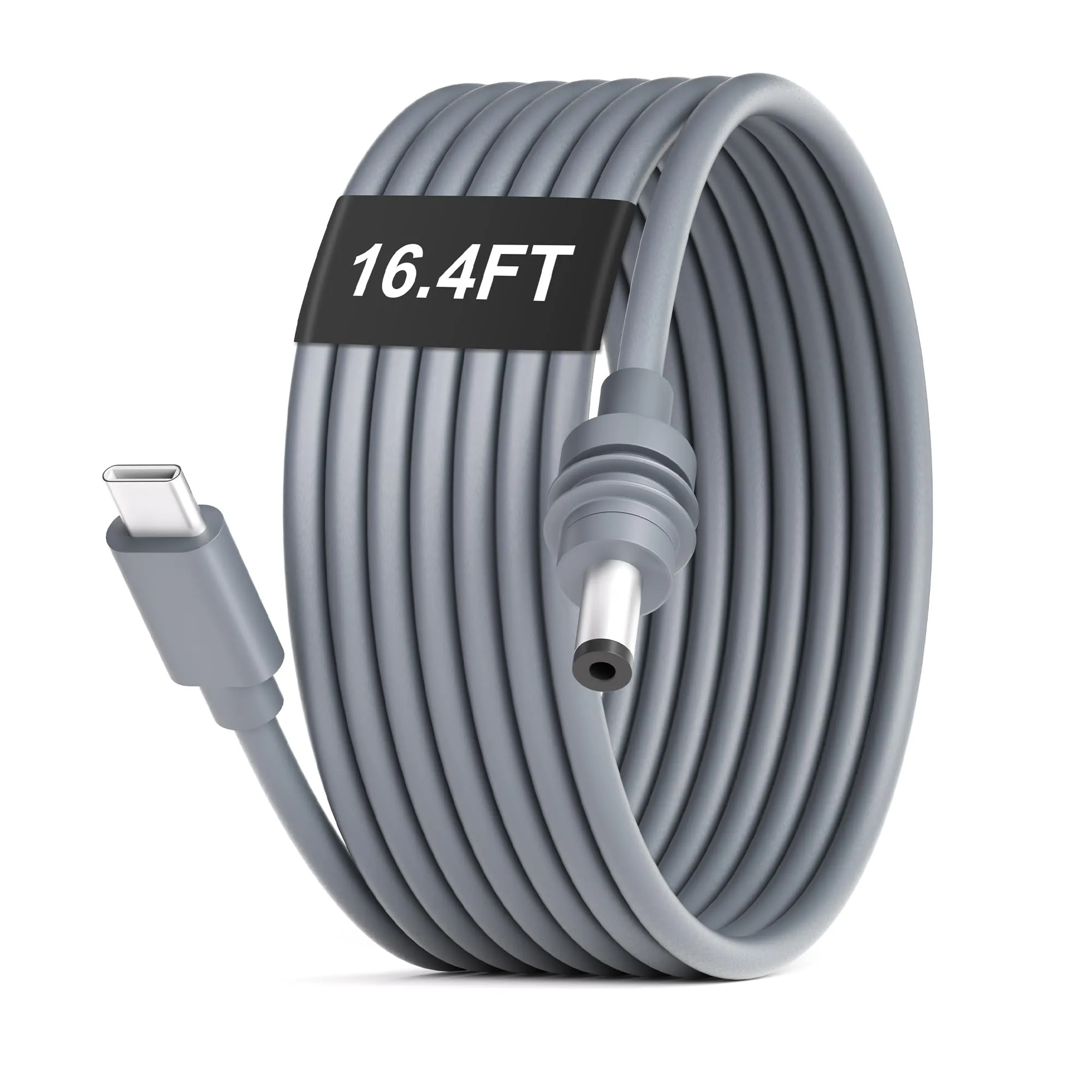 用于Starlink Mini USB-C转直流电源线 16.4英尺/5米 Starlink Mini 线缆 100W USB Type-C 输入接直流 桶形插孔充电线 防水工作,100W+ PD 电源 18AWG