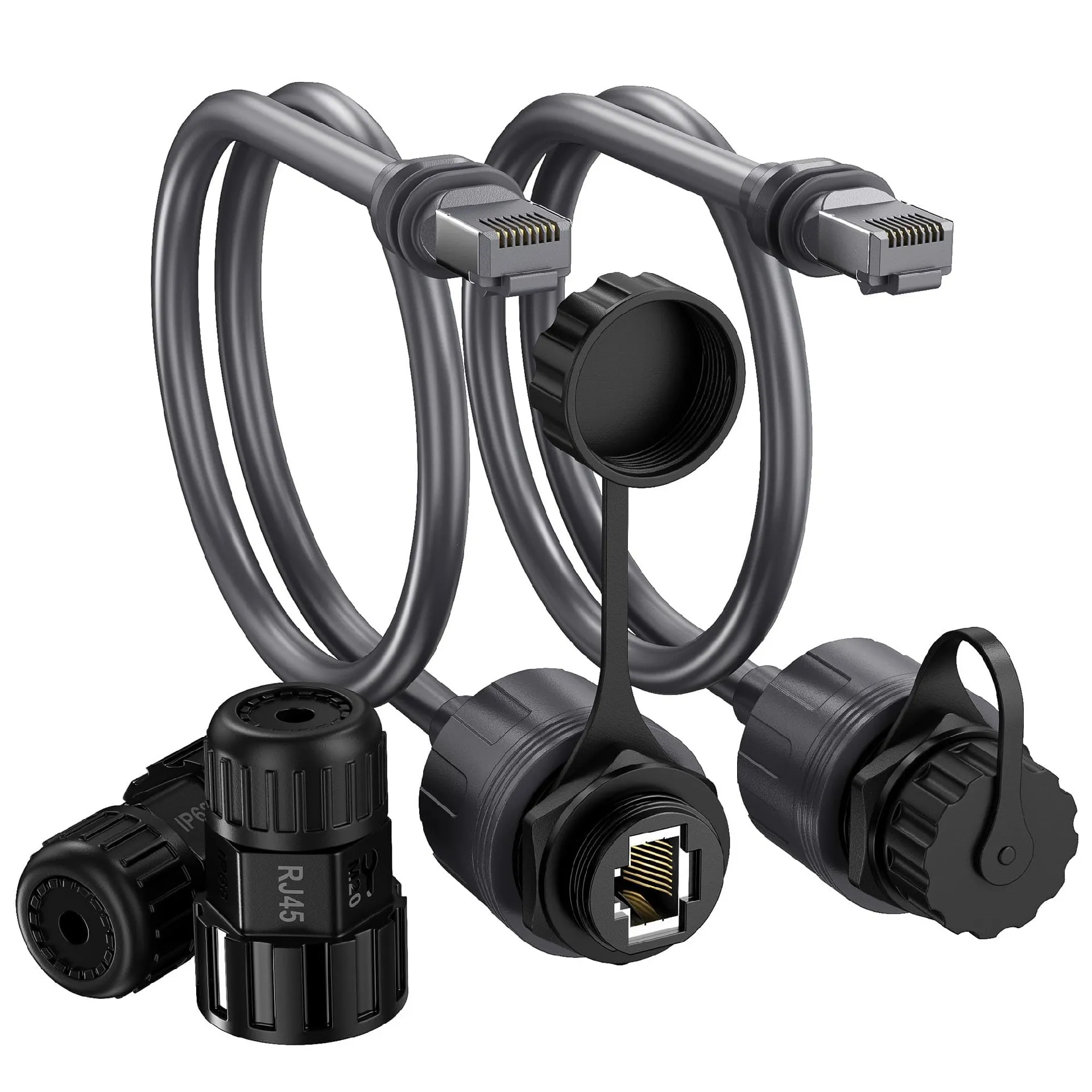 （2人装）对于Starlink Mini/Gen 3以太网适配器，防水Starlink电缆延长线