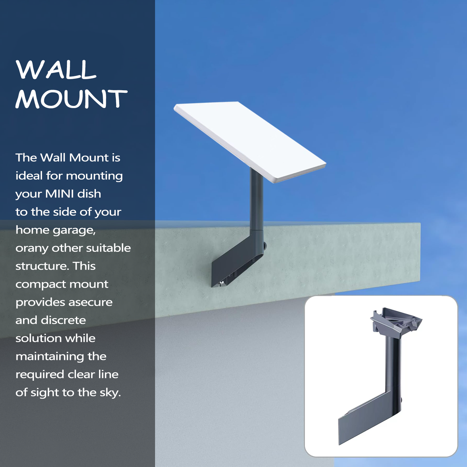 Starlink MINI STANDARD Wall Pivot 壁挂式MINI铝合金防风防雨户外支架