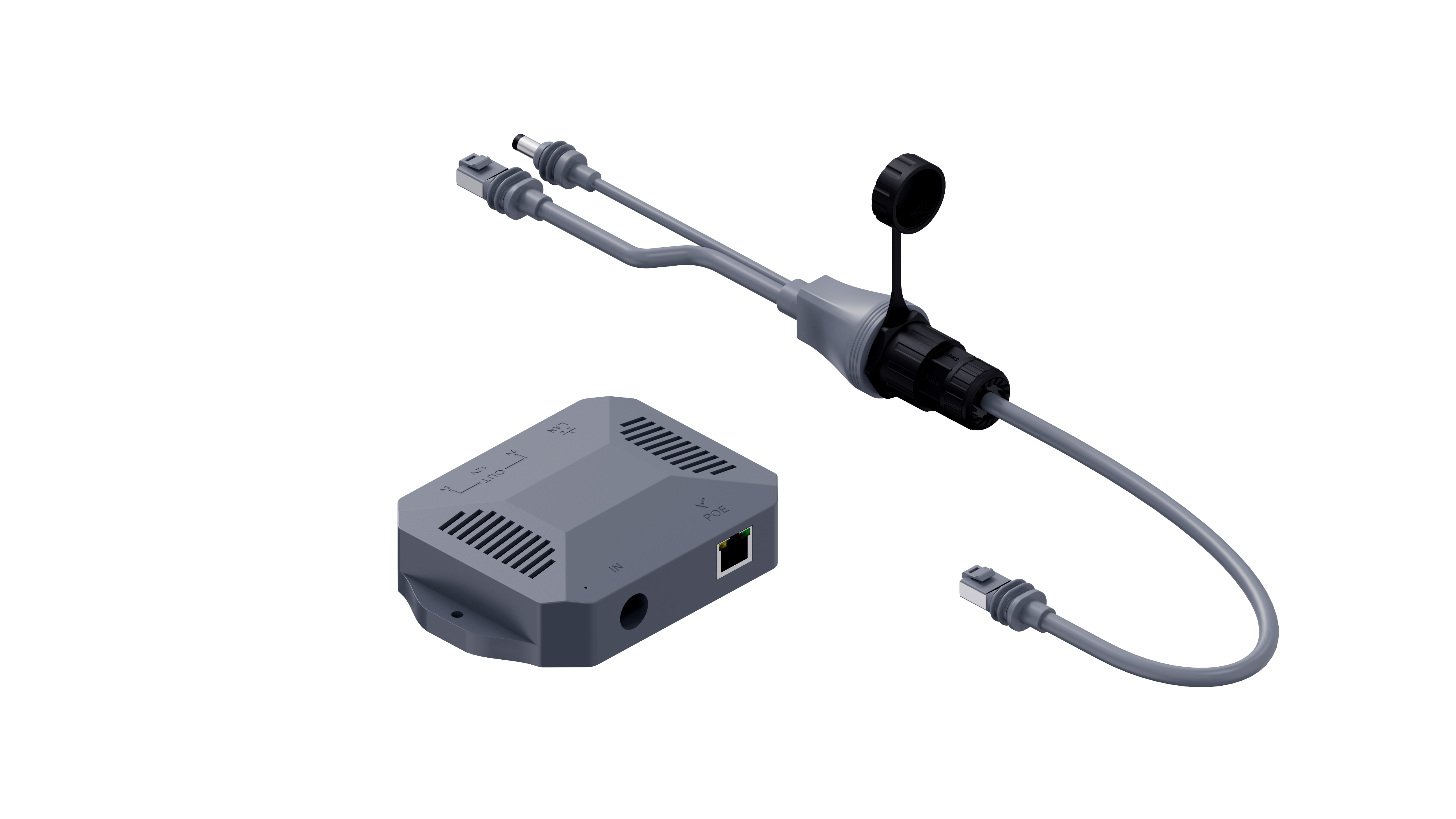 Starlink MINI-POE Adapter 以太网适配器跨境爆款千兆防水POE IP68DC+RJ45 供电适配器双输出