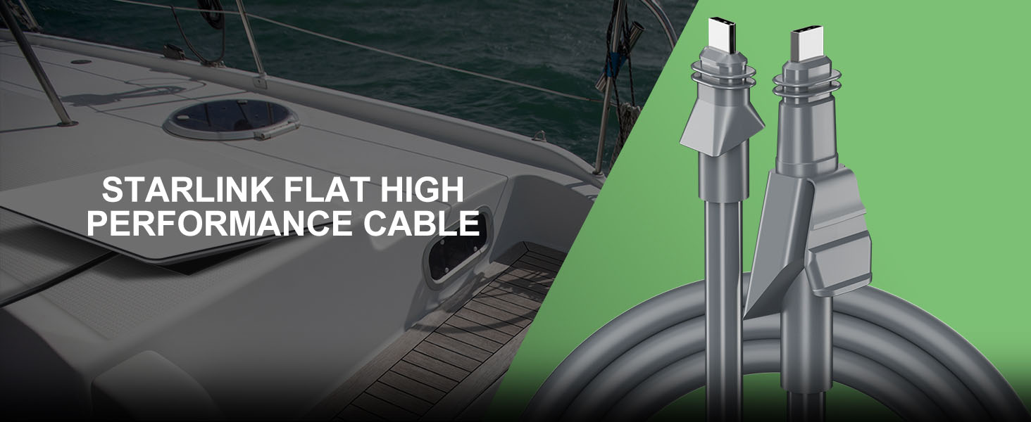 For Starlink Flat High Performance Cable 75FT/23M, Replaceme