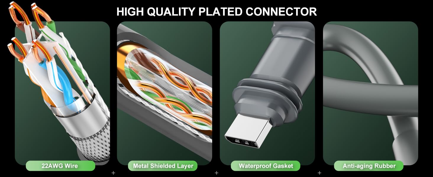 For Starlink Flat High Performance Cable 75FT/23M, Replaceme