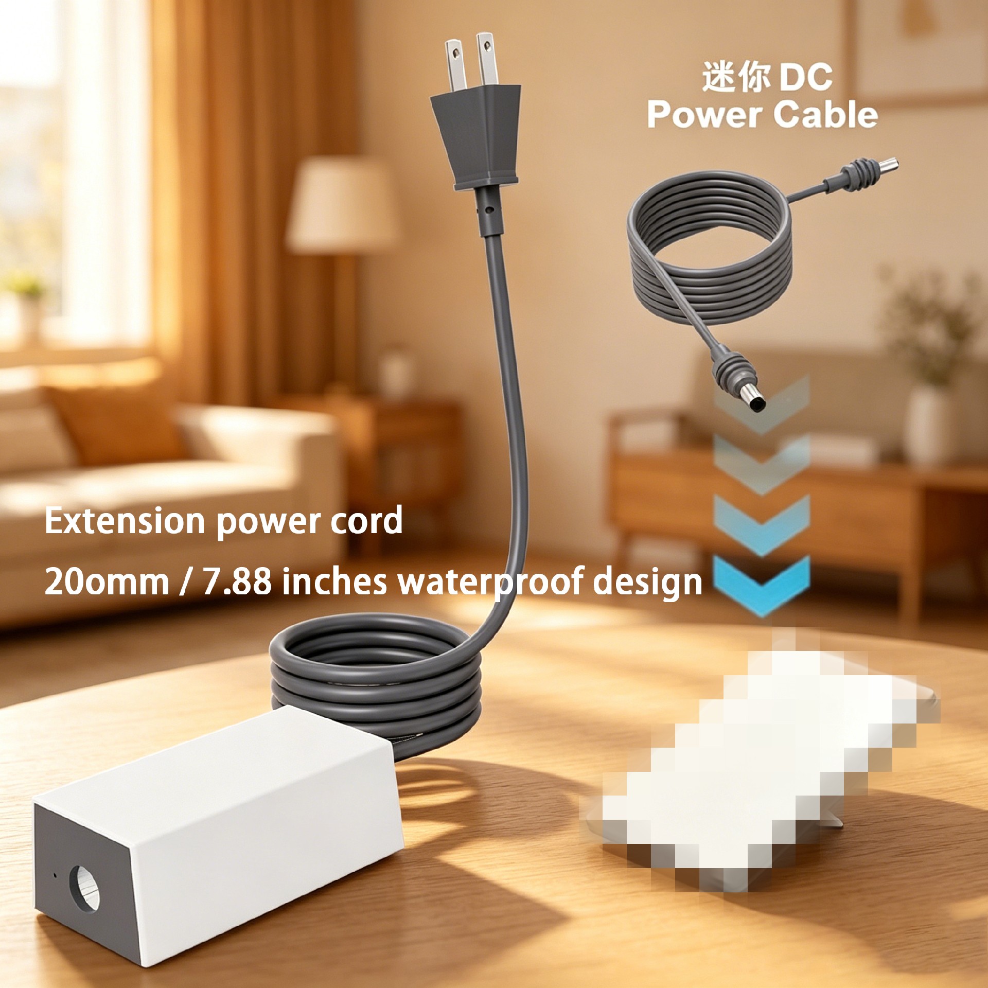 Starlink Mini 60W 电源套件 - 30V/2A 交流/直流适配器，带 12V 车载充电器，防水直流线，适合房车/户外使用