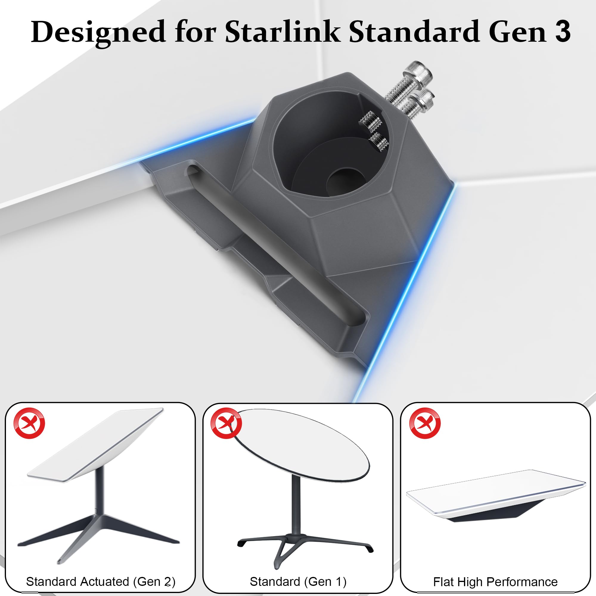 适用于Starlink第三代的管道适配器支架，兼容1.25版本