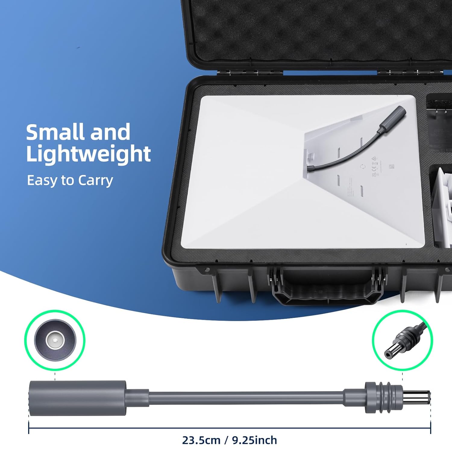 适用于Starlink Mini延长线23.5厘米，防水直流公转母扩展线，电源转换器适配器，兼容Starlink Mini管道适配器及原厂电源线