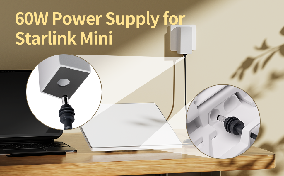 For Starlink Mini Charger 60W Replacement Power Supply AC Ad