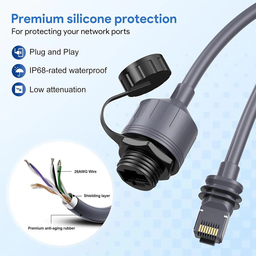 (2 Pack) For Starlink Mini/Gen 3 Ethernet Adapter, Waterproo